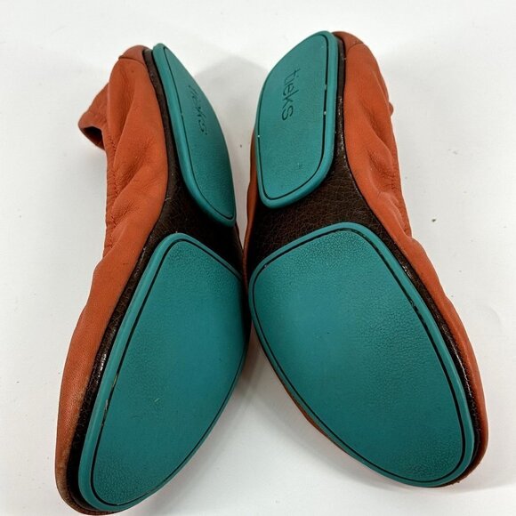 Tieks Classic Ballet Flats Poppy Orange Size 8 - Picture 12 of 15